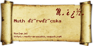 Muth Árvácska névjegykártya